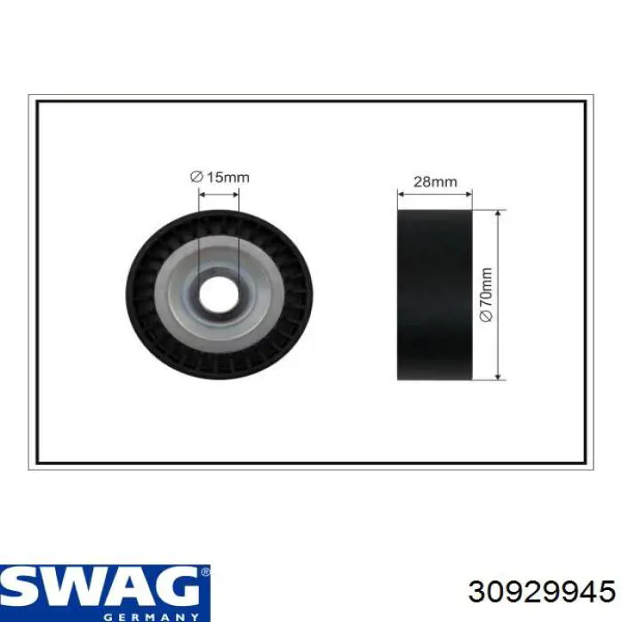 Роликовий модуль натяжителя ремня Swag 30929945 цена, от 48.20 USD