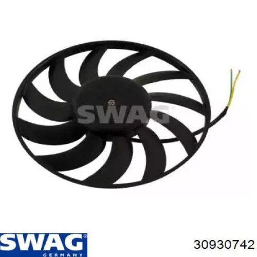 Вентилятор (крыльчатка) радиатора охлаждения левый Swag 30930742