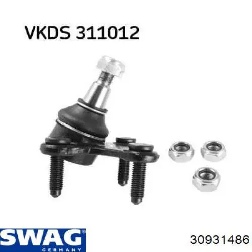 Нижняя правая шаровая опора Swag 30931486 цена, от 12.68 USD