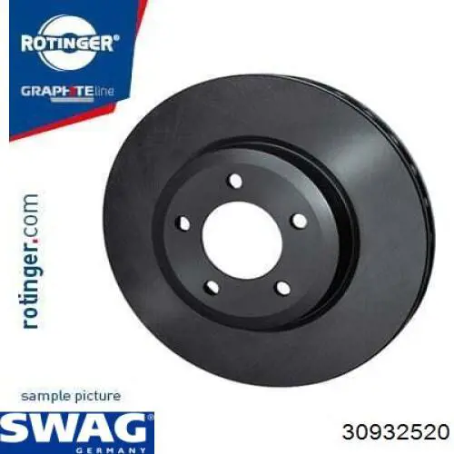 Передний тормозной диск Swag 30932520