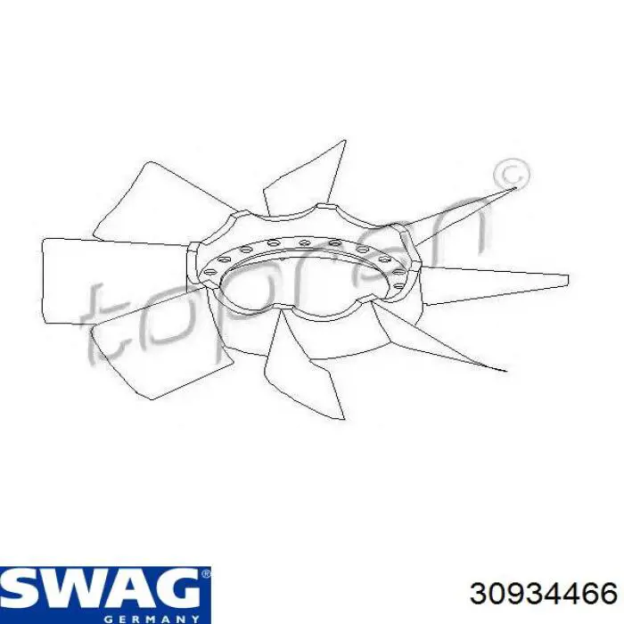 Купить 30934466 Swag Крыльчатка радиатора охлаждения