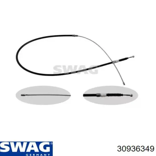 Cable de freno de mano trasero derecho/izquierdo 30936349 Swag