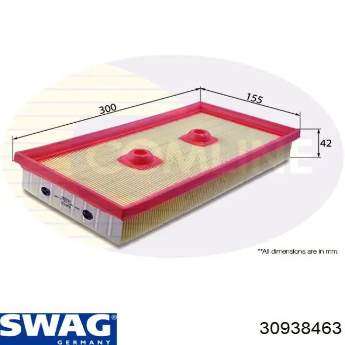 Воздушный фильтр 30938463 Swag