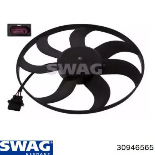 30946565 Swag ventilador elétrico de esfriamento montado (motor + roda de aletas)