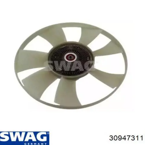 Вентилятор (крыльчатка) радиатора охлаждения SWAG 30947311