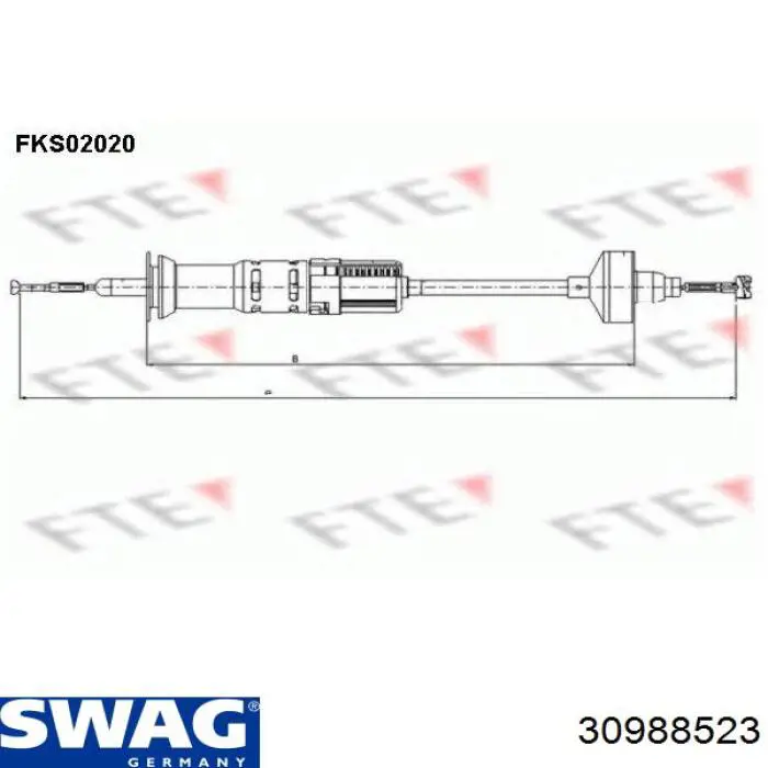 Трос сцепления Swag 30988523 цена, от 16.47 USD