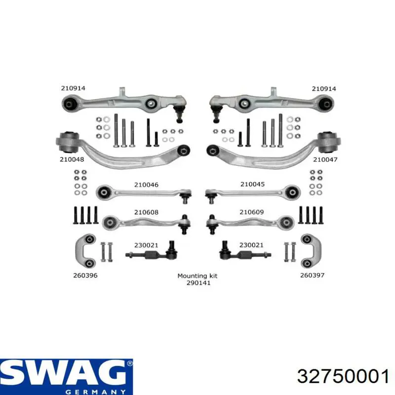 32750001 Swag Комплект передних рычагов