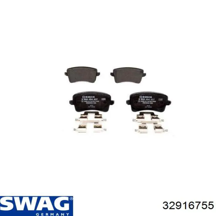 Задние тормозные колодки 32916755 Swag