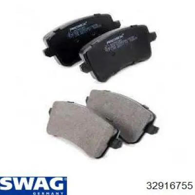 Купить 32916755 Swag Колодки тормозные задние, дисковые