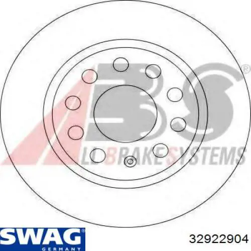 Передние тормозные диски 32922904 Swag