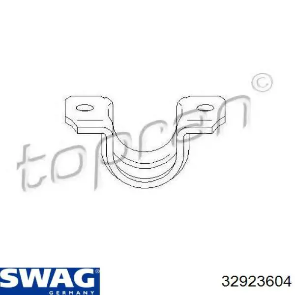 Хомут крепления втулки стабилизатора заднего 32923604 Swag