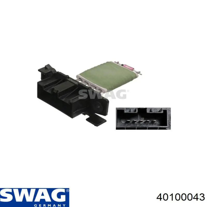 40100043 Swag resistor (resistência de ventilador de forno (de aquecedor de salão))