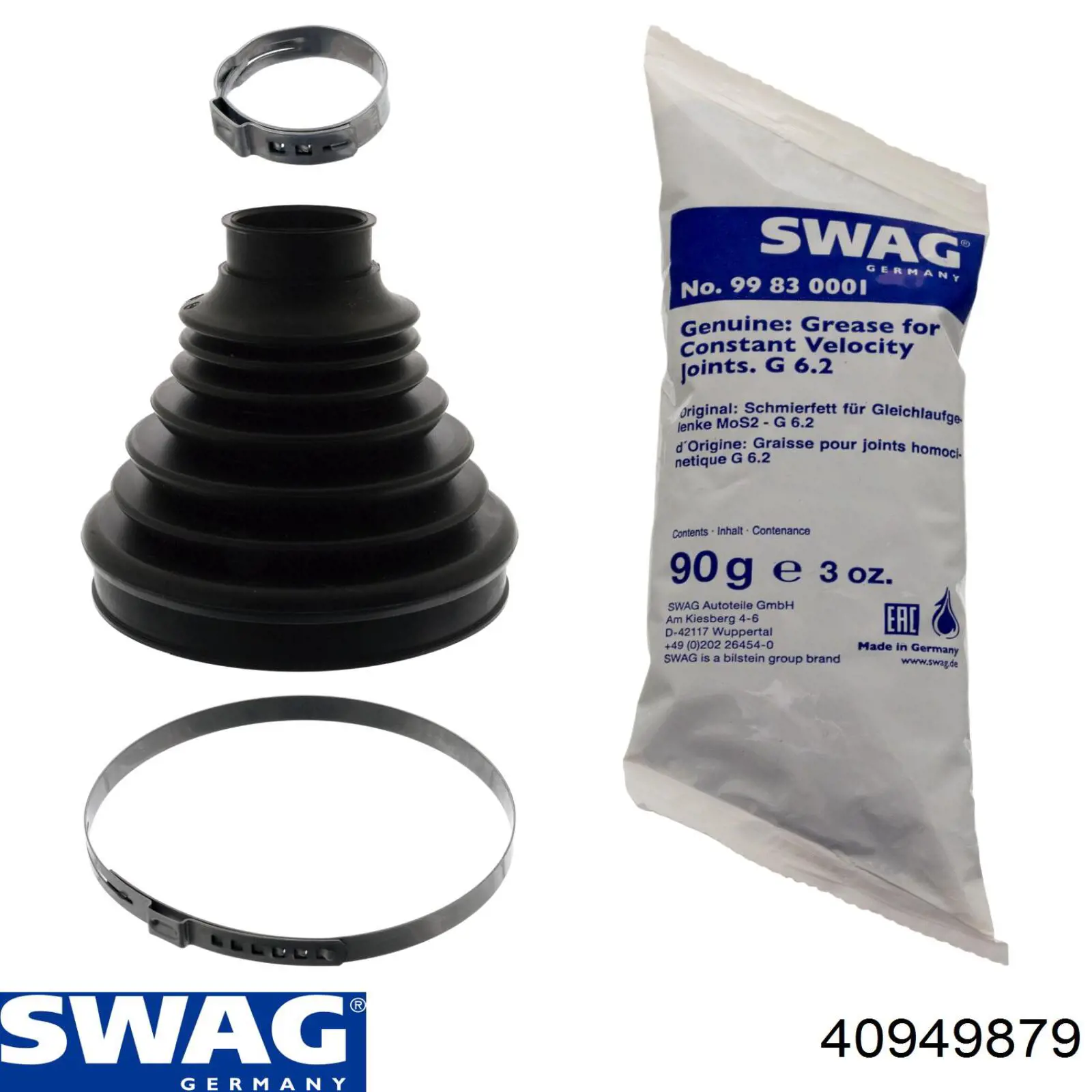 Пыльник шарнира угловых скоростей внутренний передний Swag 40949879 цена, от 15.93 USD