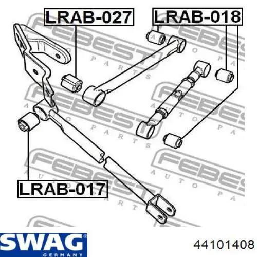 Сайлентблок задней реактивной тяги Swag 44101408 цена, от 13.00 USD