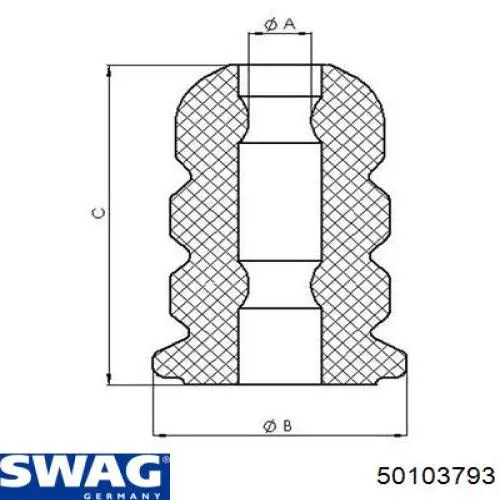 Купить 50103793 Swag Отбойник амортизатора заднего