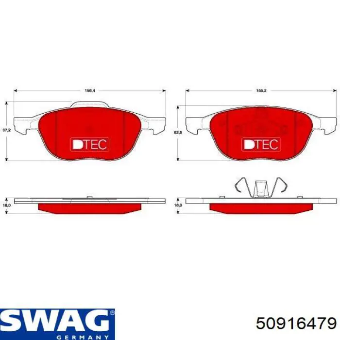 Купить 50916479 Swag Колодки тормозные
