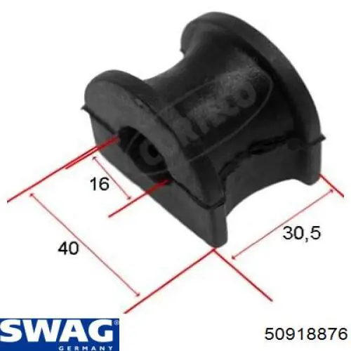 Купить 50918876 Swag Втулки переднего стабилизатора