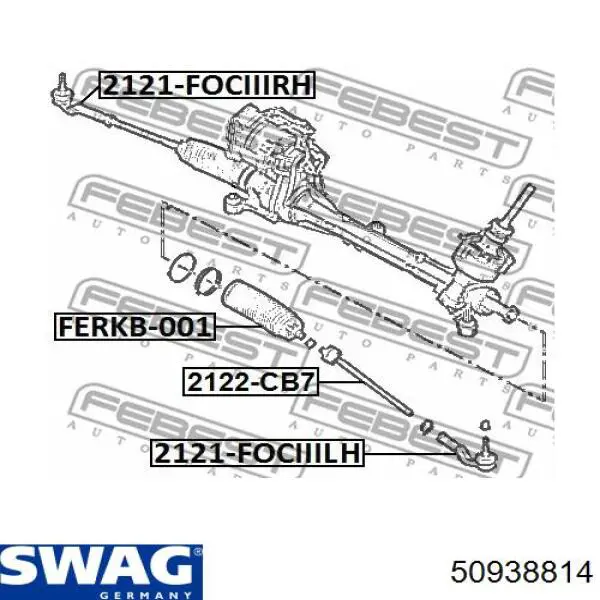 Купить 50938814 Swag Рулевая тяга