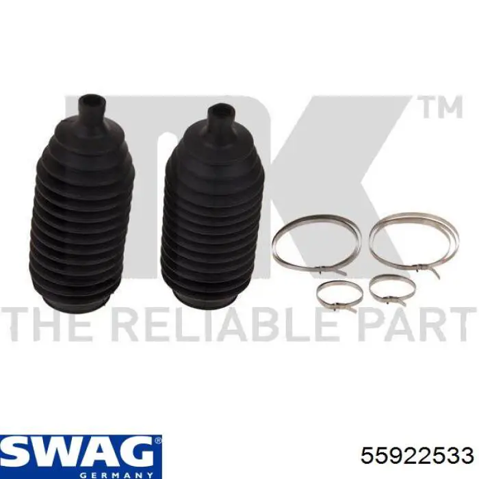 Пыльник рулевого механизма (рейки) SWAG 55922533