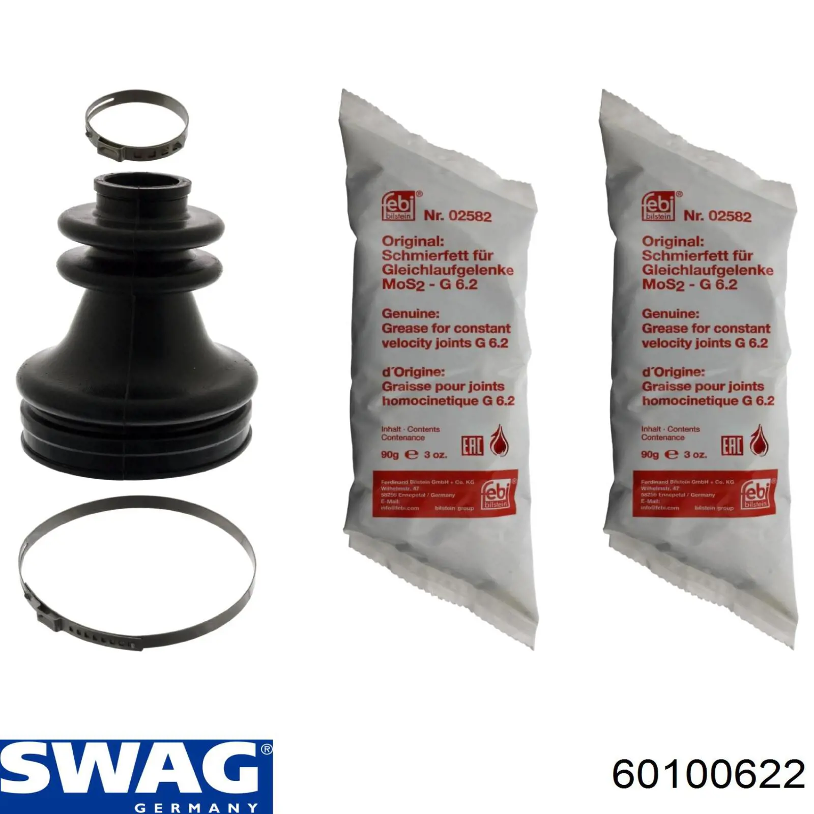 Пыльник ШРУСа передней полуоси внутренний левый 00622 Febi