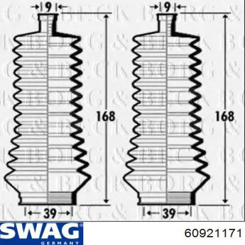 Купить 60921171 Swag Чехол рулевого механизма