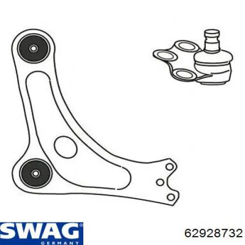 Сайлентблок переднего рычага 62928732 Swag