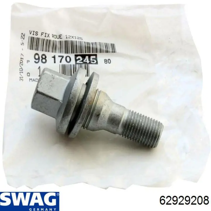 Болт колесный  Swag 62929208 цена, от 2.72 USD