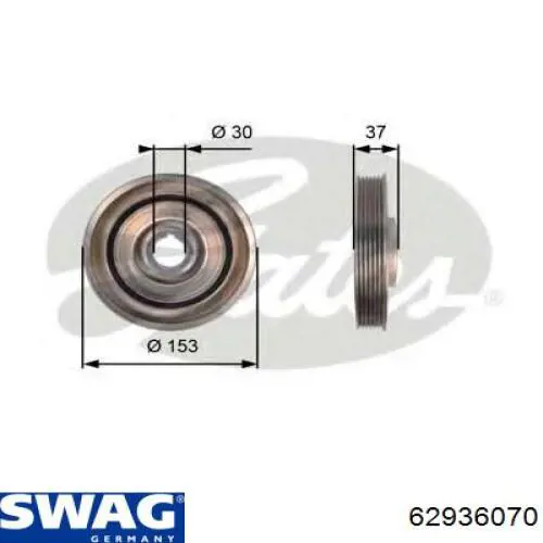 Зубчатый венец датчика положения коленвала 62936070 Swag