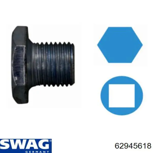 Пробка поддона двигателя Swag 62945618 цена, от 2.54 USD