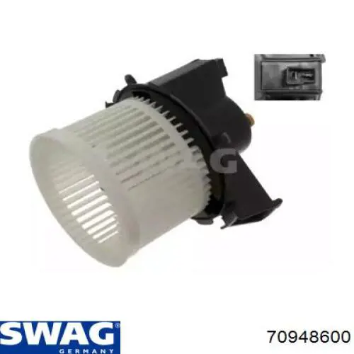 Мотор вентилятора печки (отопителя салона) SWAG 70948600