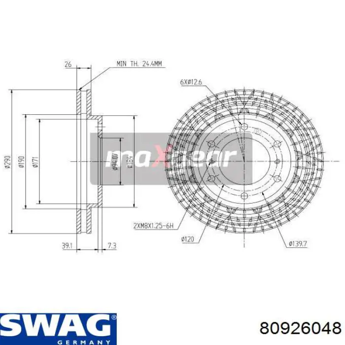 Купить 80926048 Swag Ротор тормозной