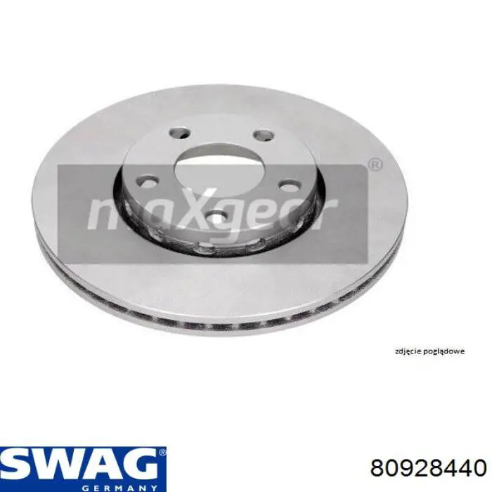 Передние тормозные диски 80928440 Swag