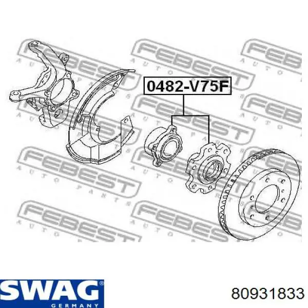 Купить 80931833 Swag Подшипник передней ступицы