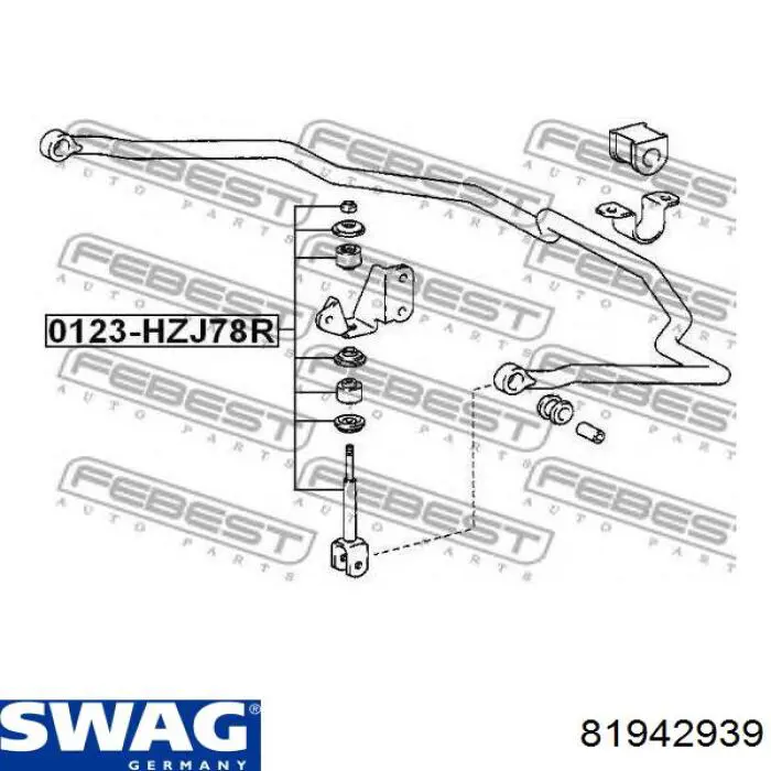 Купить 81942939 Swag Солдатик стабилизатора, заднего
