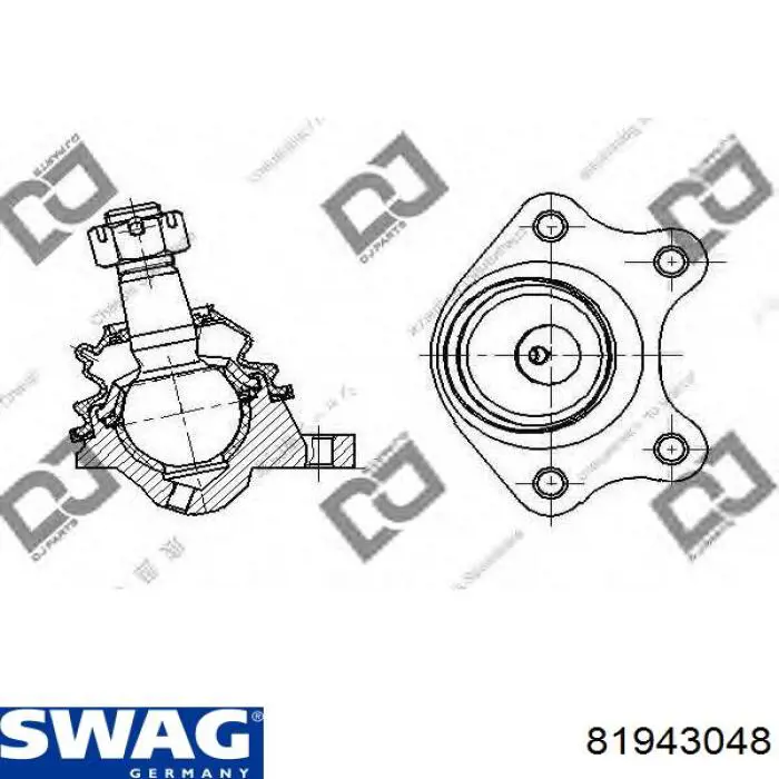 Верхняя шаровая опора 81943048 Swag