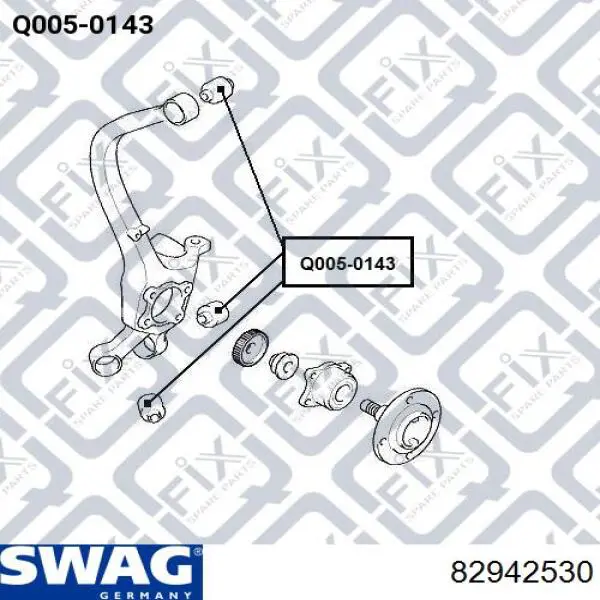 Сайлентблок стабилизатора заднего Swag 82942530 цена, от 1.22 USD