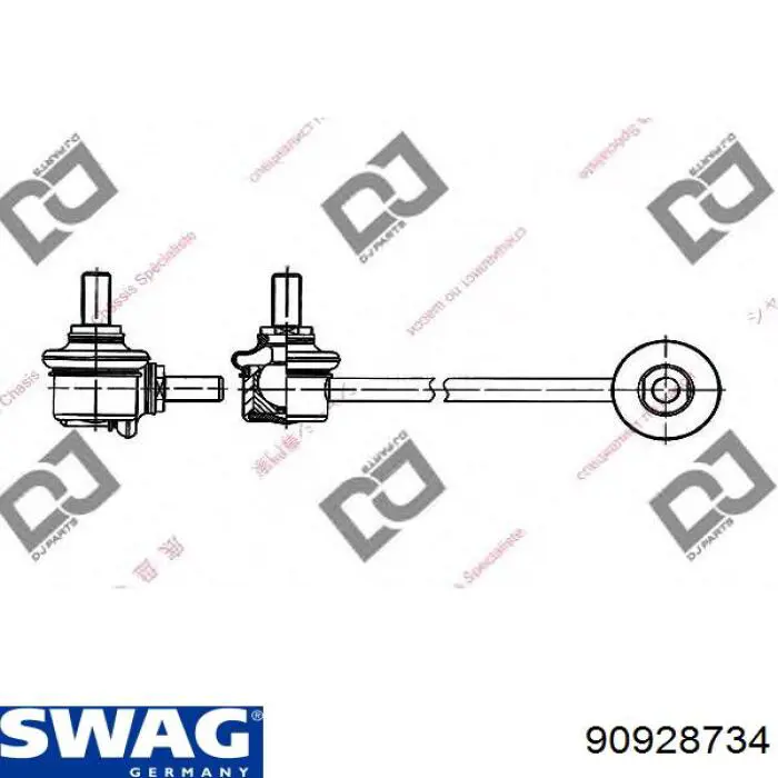 Стойка стабилизатора переднего правая 90928734 Swag