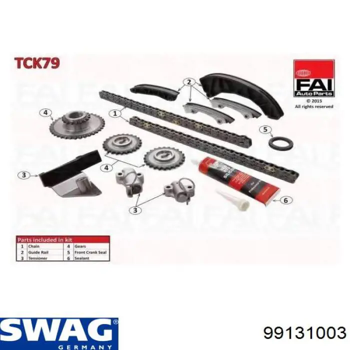 Цепь ГРМ нижняя Swag 99131003 цена, от 37.25 USD