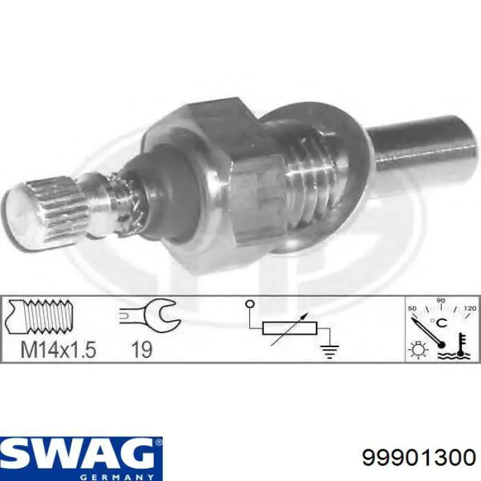 Датчик указателя температуры охлаждающей жидкости Swag 99901300 цена, от 3.83 USD