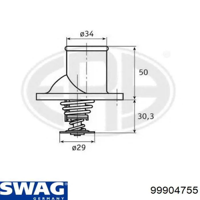 Термостат в сборе Swag 99904755