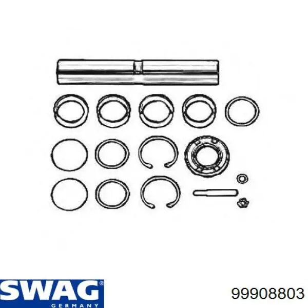 Ремкомплект шкворня поворотного кулака Swag 99908803 цена, от 61.30 USD