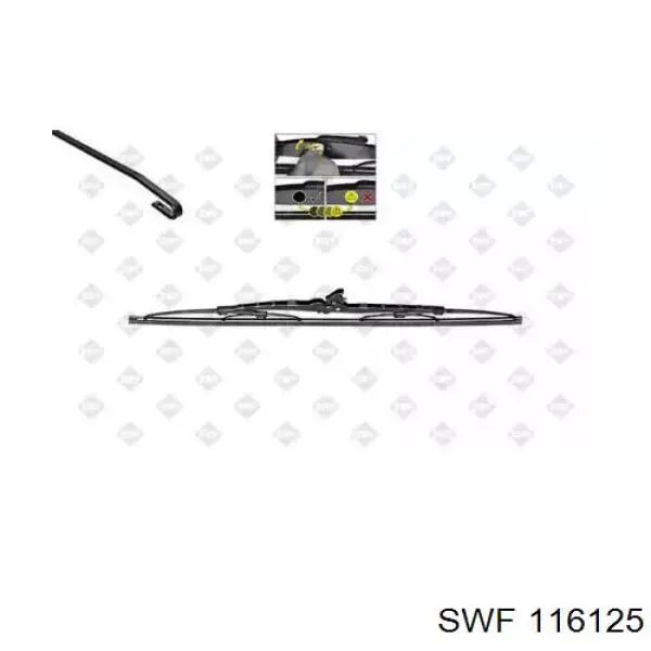 116125 SWF щетка-дворник лобового стекла, комплект из 2 шт.