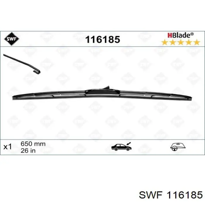 Щетка дворника левая SWF 116185