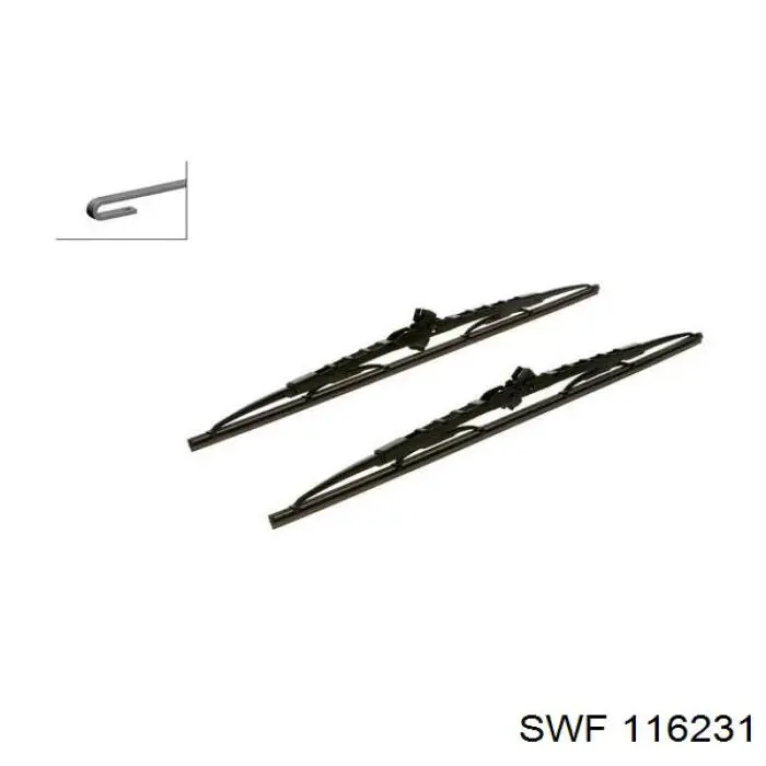 116231 SWF щетка-дворник лобового стекла, комплект из 2 шт.