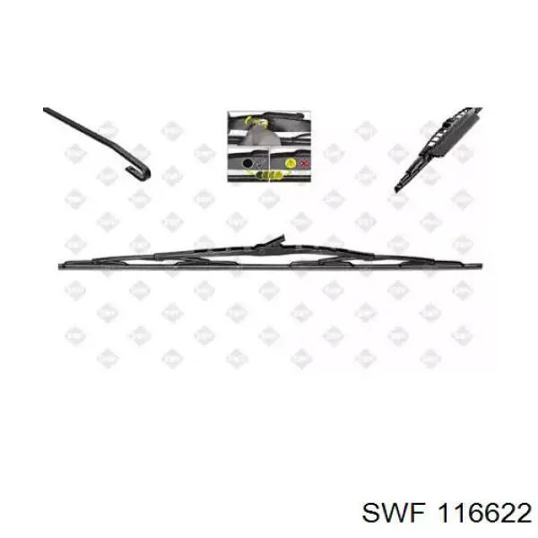 116622 SWF щетка-дворник лобового стекла водительская