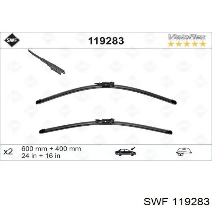 Щетки стеклоочистителя 119283 SWF