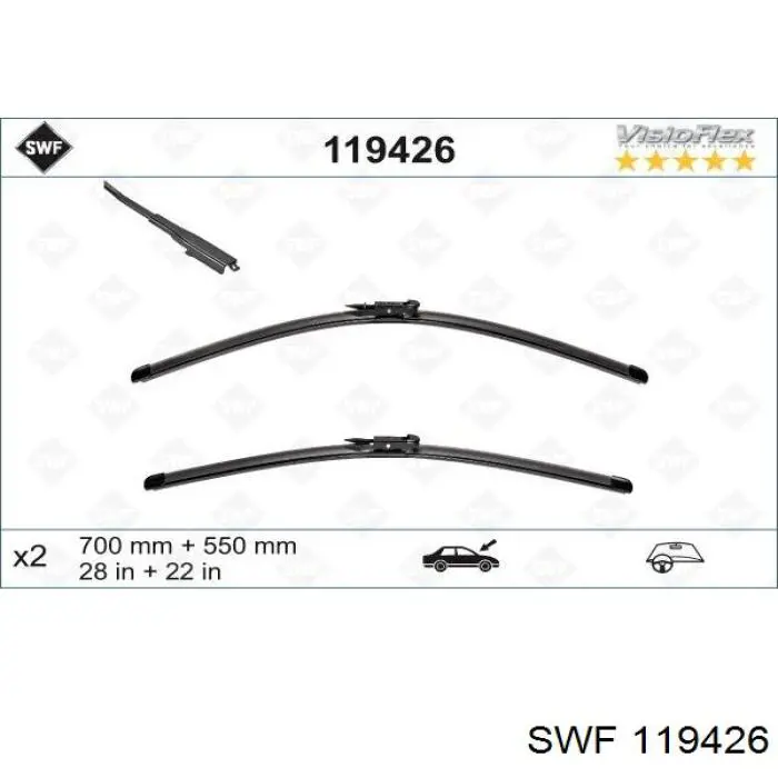 Щетки стеклоочистителя 119426 SWF