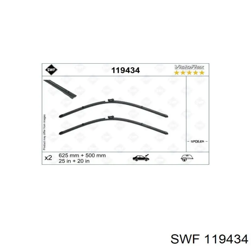 119434 SWF limpa-pára-brisas do pára-brisas, kit de 2 un.