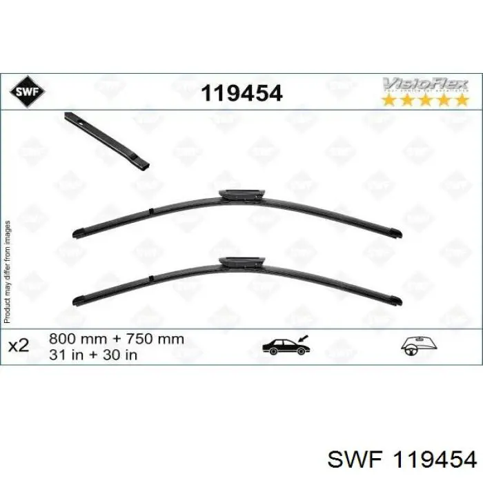 Щетки стеклоочистителя 119454 SWF