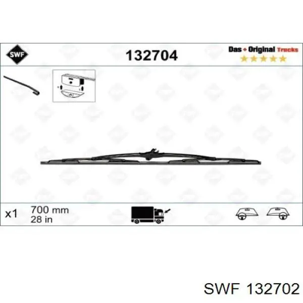 Щетка стеклоочистителя лобового стекла, водительская SWF 132702 цена, от 19.59 USD